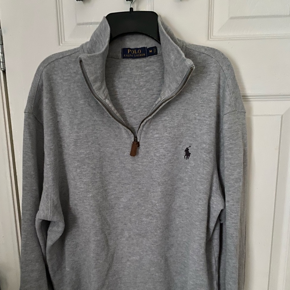 Polo Ralph Lauren Pullover Sweater 1/4 Light Grey